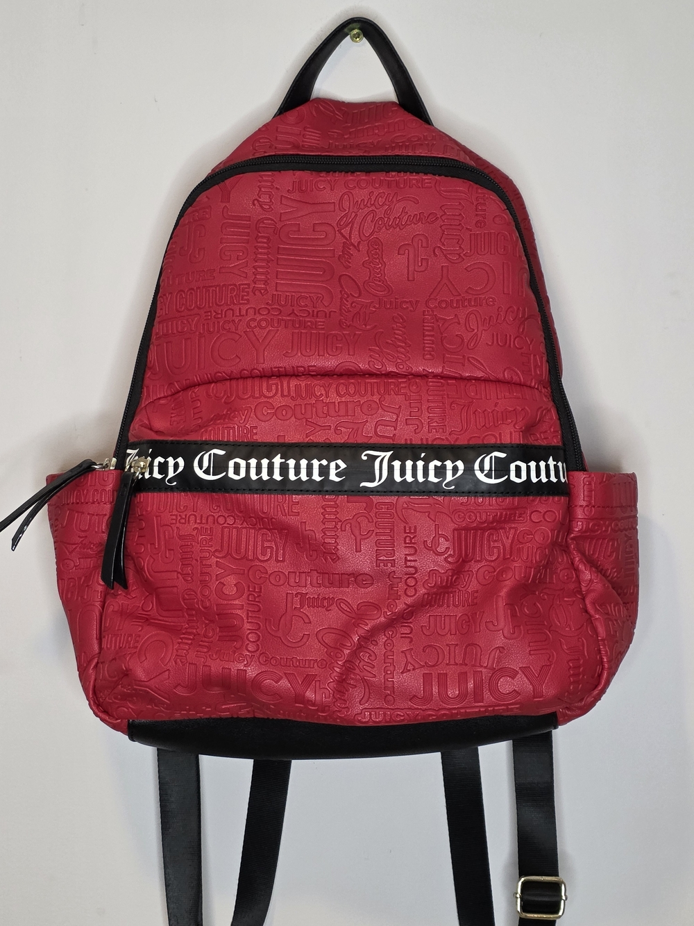 Juicy Couture Red Embossed Logo Backpack